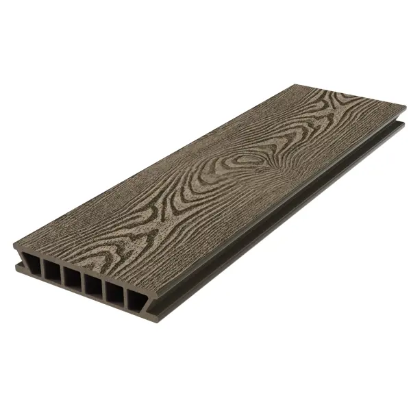 Террасная доска ДПК Holzhof Classic цвет Венге 3000x153x28 мм структура дерева 0.459 м²