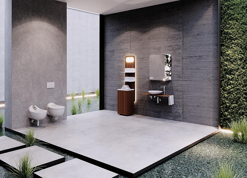 Зеркало Creavit Foglia 80 FL4080.00 с полкой цвет Коричневый