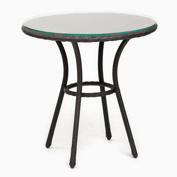 Стол садовый из искусственного ротанга, 75×72×72 см, металл, цвет венге