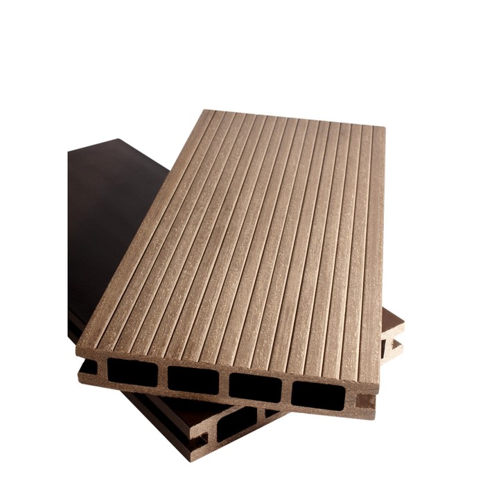 Доска террасная ДПК Вельвет брашировка 4000*140*24 мм, цвет Венге