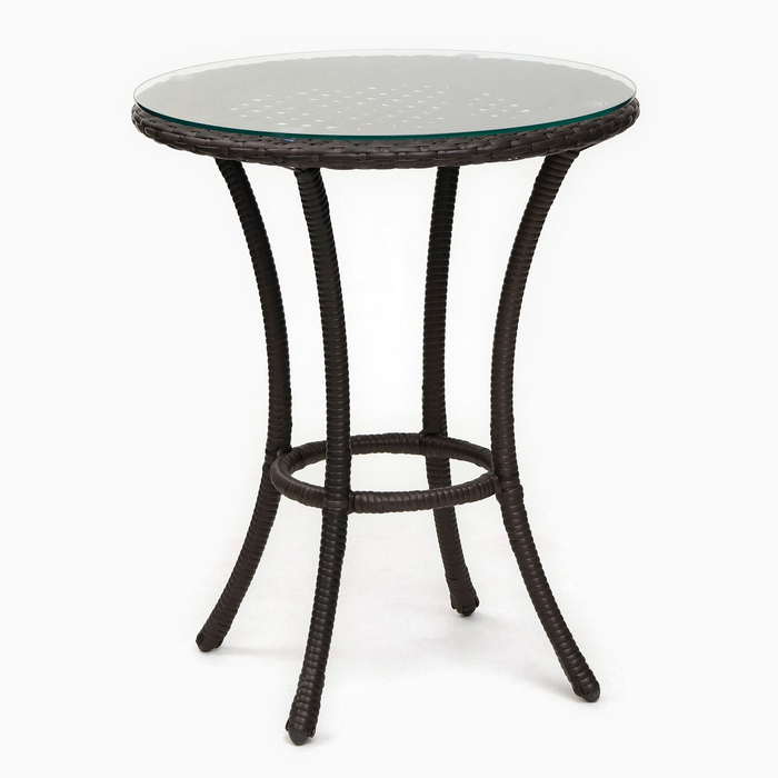 Стол садовый из искусственного ротанга, 75×60×60 см, металл, цвет венге